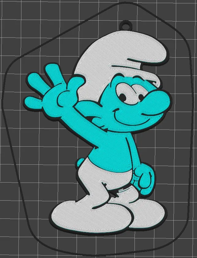 Tiêu đề Happy Smurf layer - móc khóa Tóm tắt Móc khóa Smurf hạnh