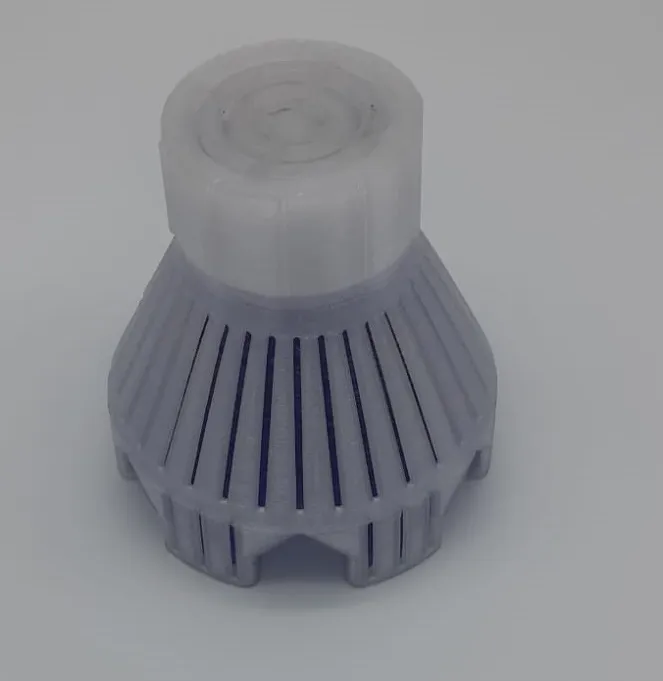 Hollow silica gel container.