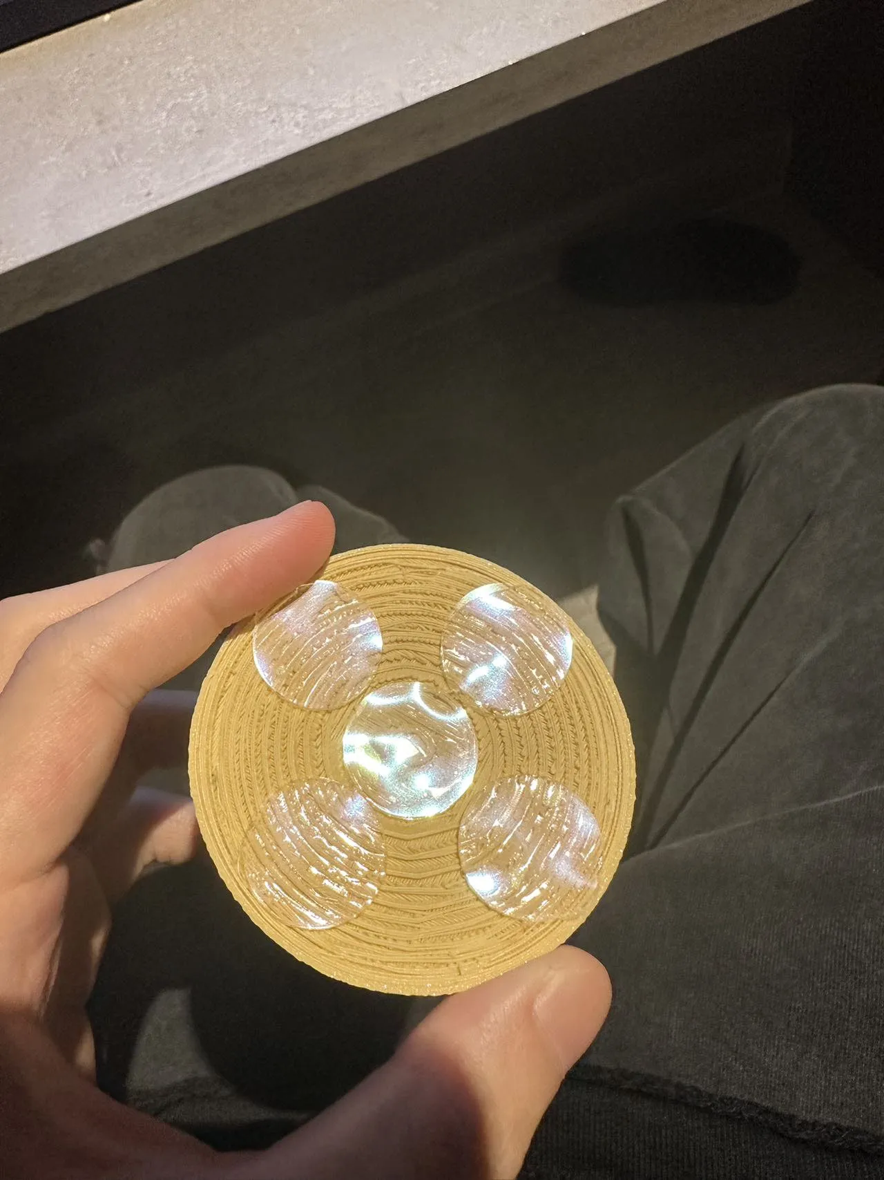 Toilet button thickening pad