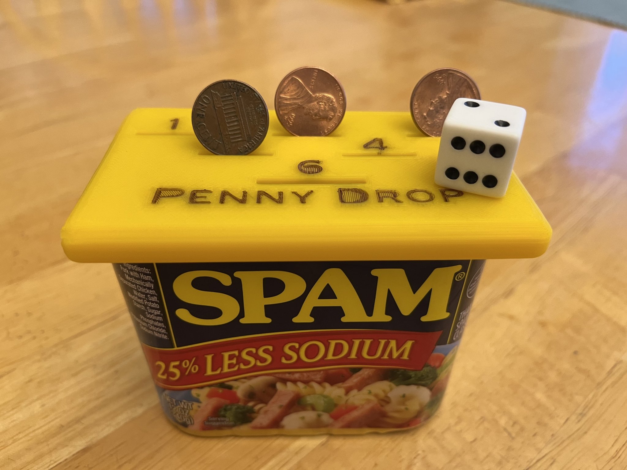 Tiêu đề SPAM Lid Penny Drop Tóm tắt Lưu một lon SPAM và biến nó