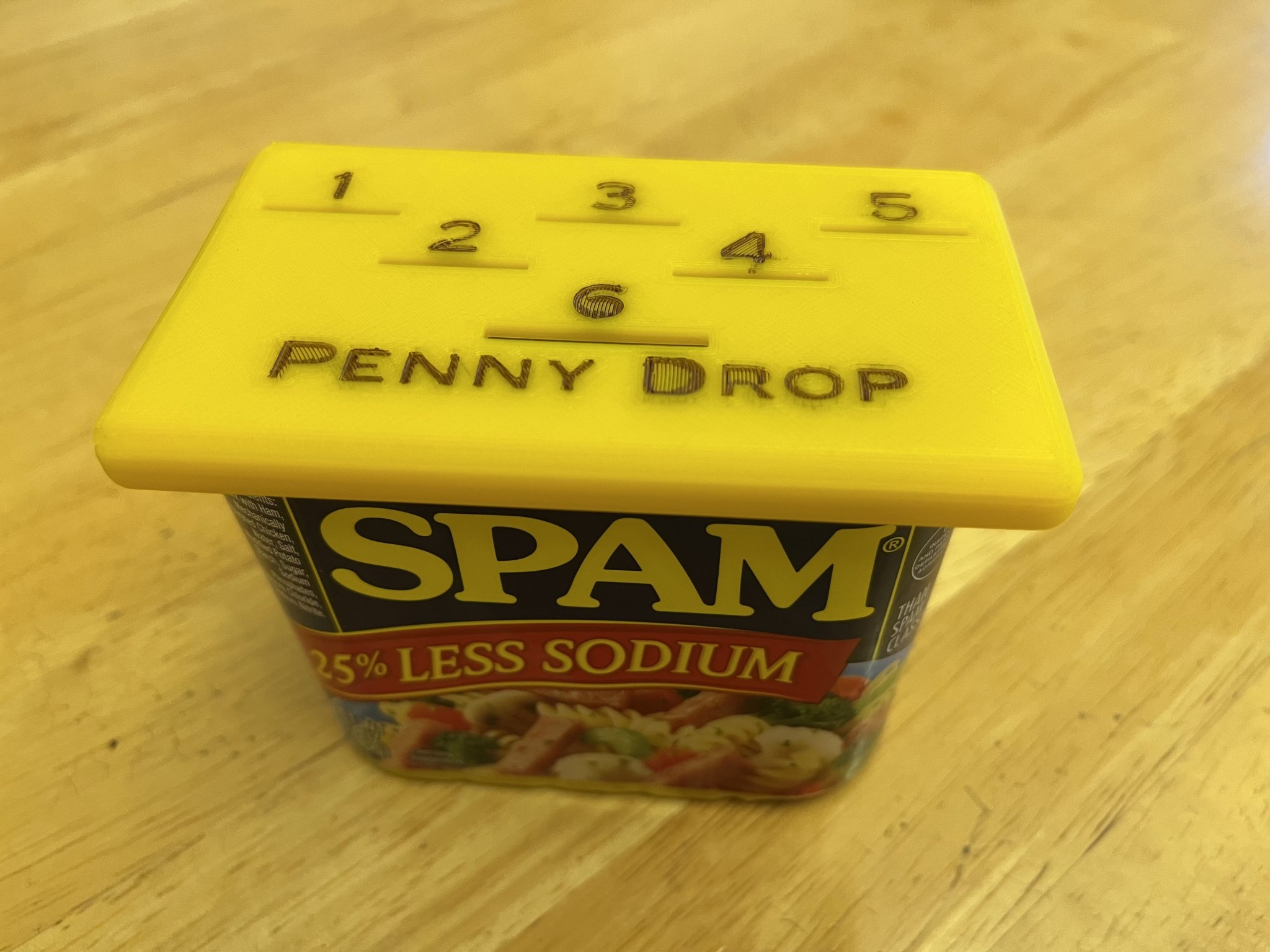 Tiêu đề SPAM Lid Penny Drop Tóm tắt Lưu một lon SPAM và biến nó