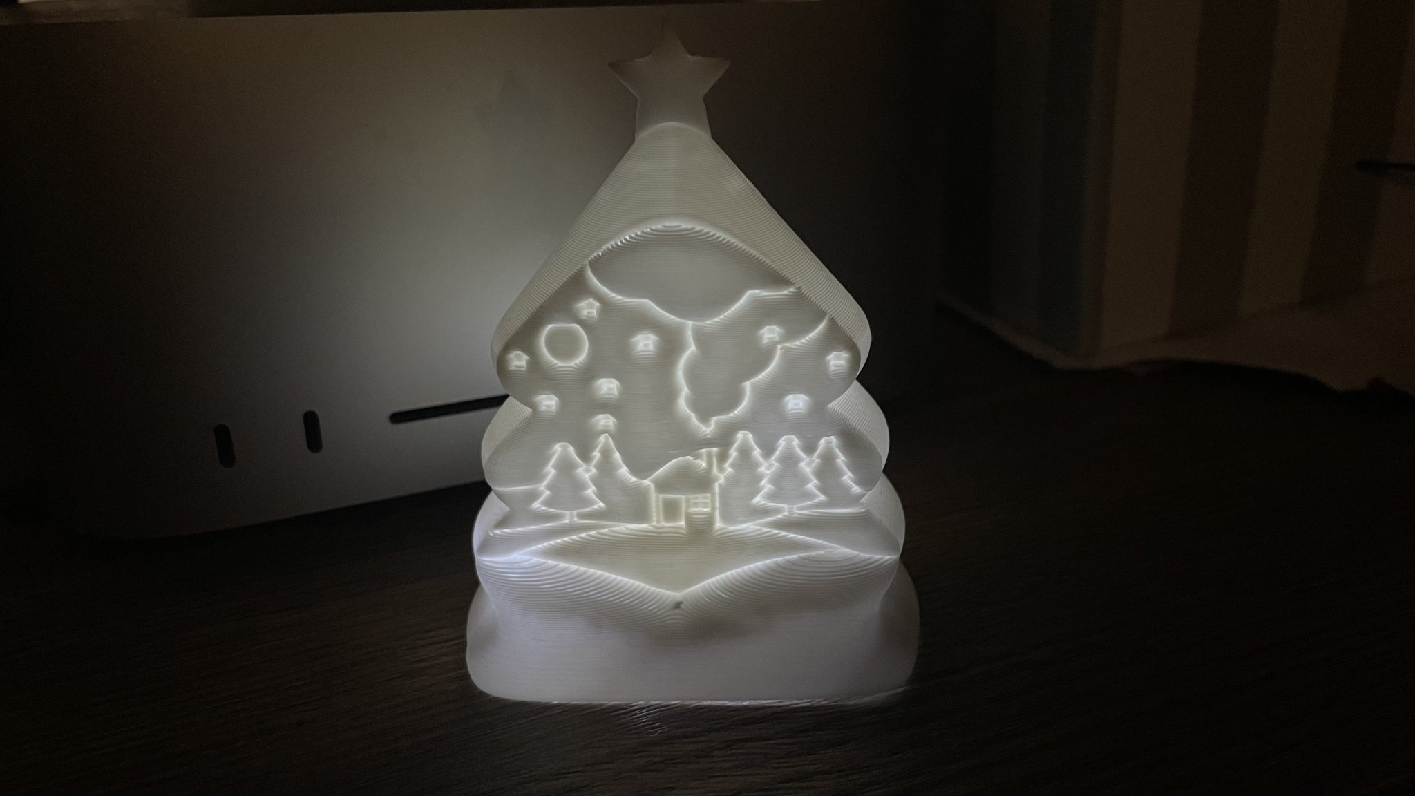 Mô hình 3D Cây thông Giáng sinh kèm Làng