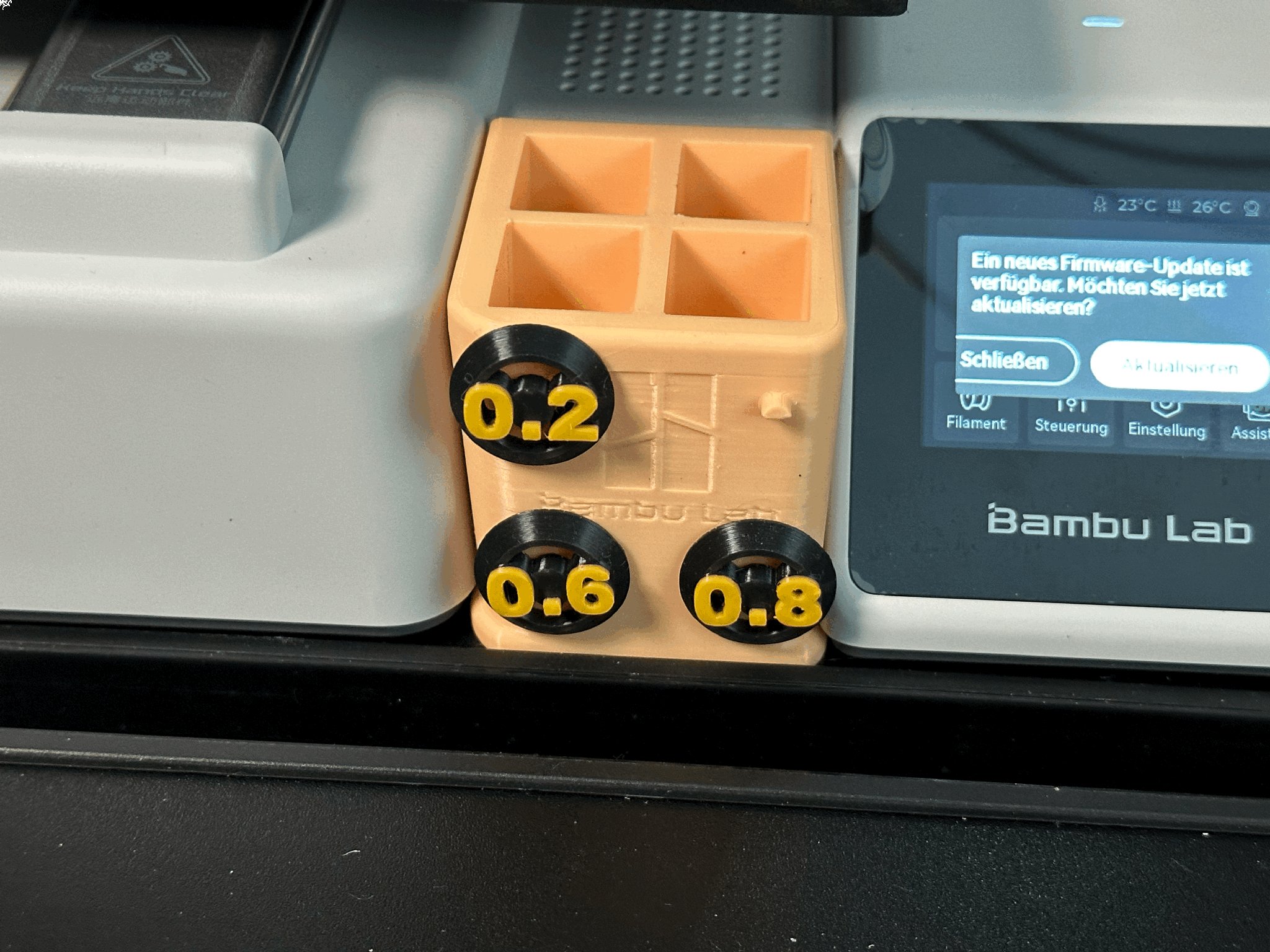 Tiêu đề Hộp đựng vòi phun có đĩa trạng thái cho Bambulab A1 Min