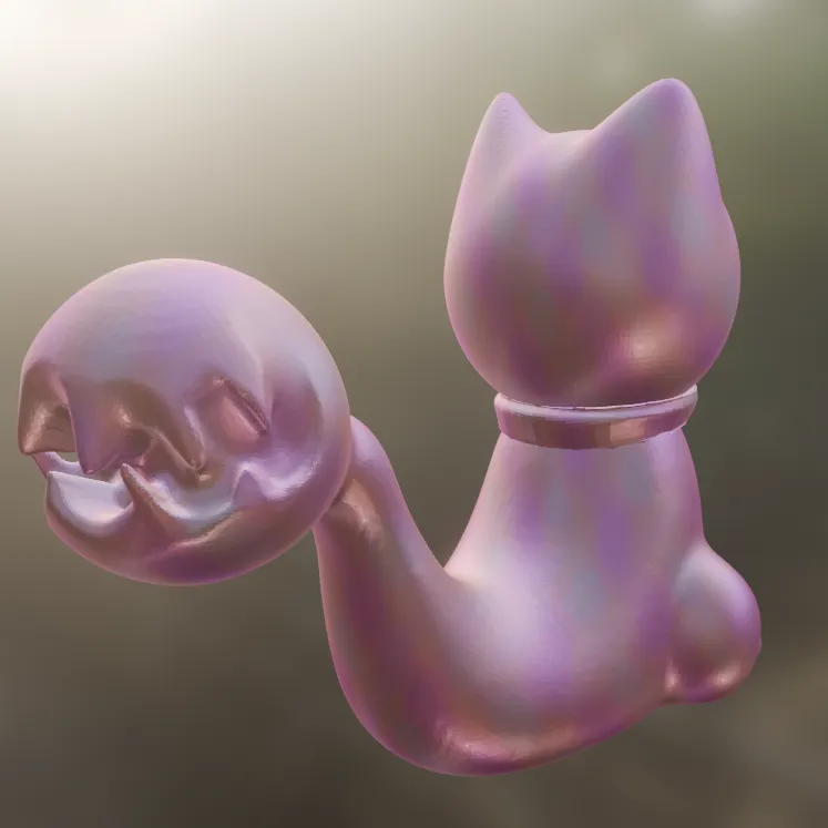 Chibi Monster-Tailed Cat