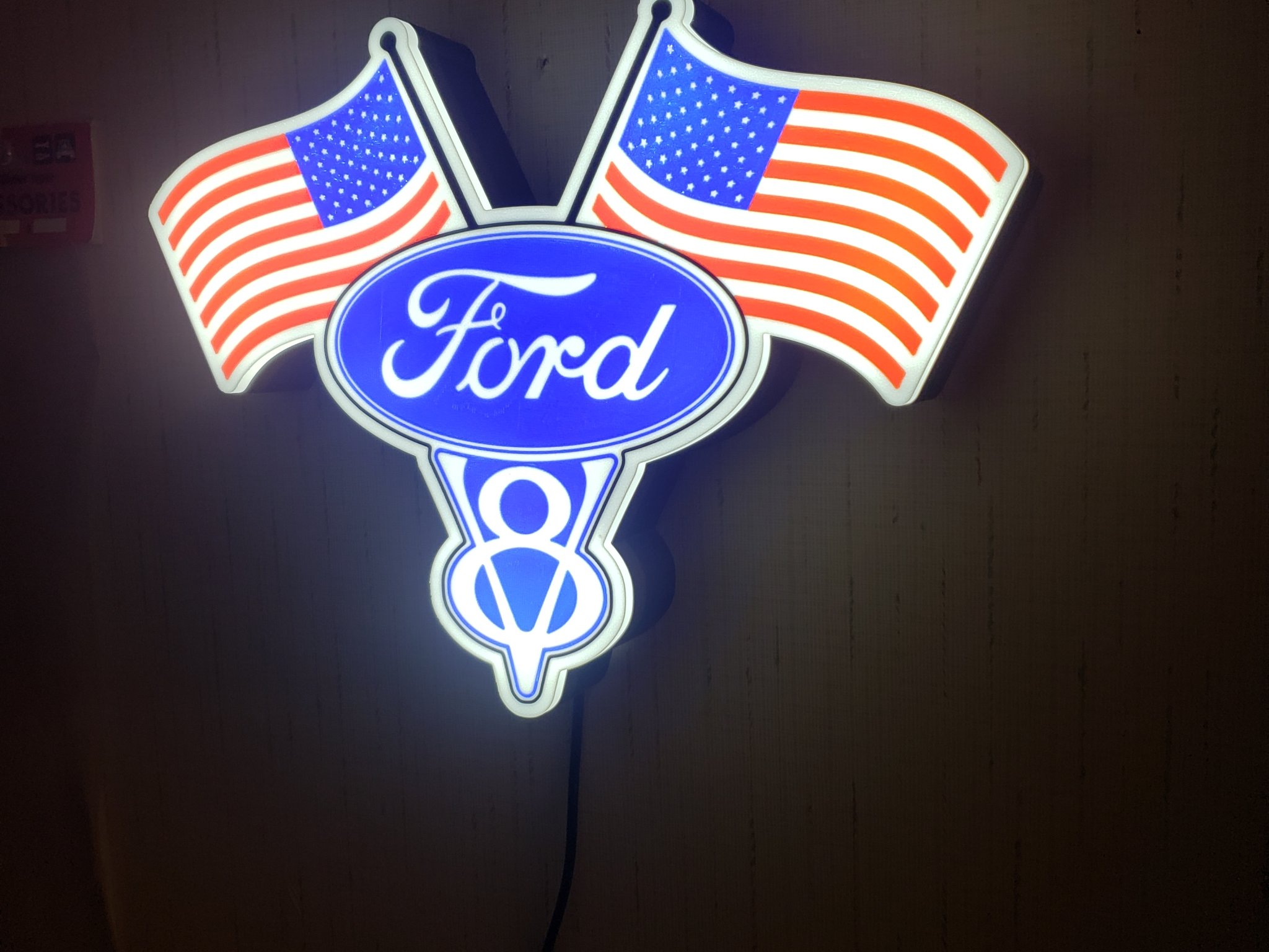 Tiêu đề Hộp đèn Ford Emblem V8 Tóm tắt Hộp đèn Chevy sẽ yêu