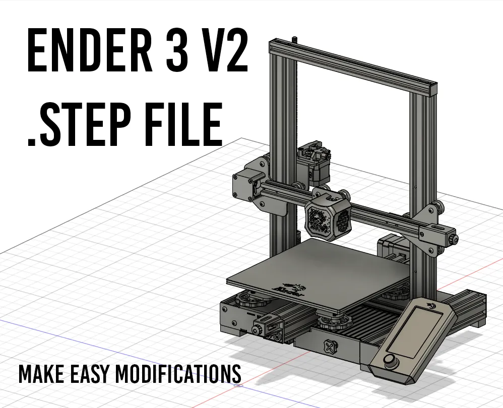 File STEP Ender 3 v2 - Dễ dàng chỉnh sửa và thiết kế