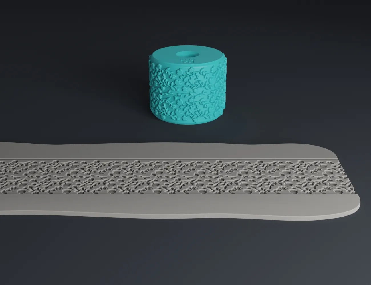 Tiêu đề Con lăn kết cấu hoa giữa 17 Tóm tắt Mô hình 3D kỹ