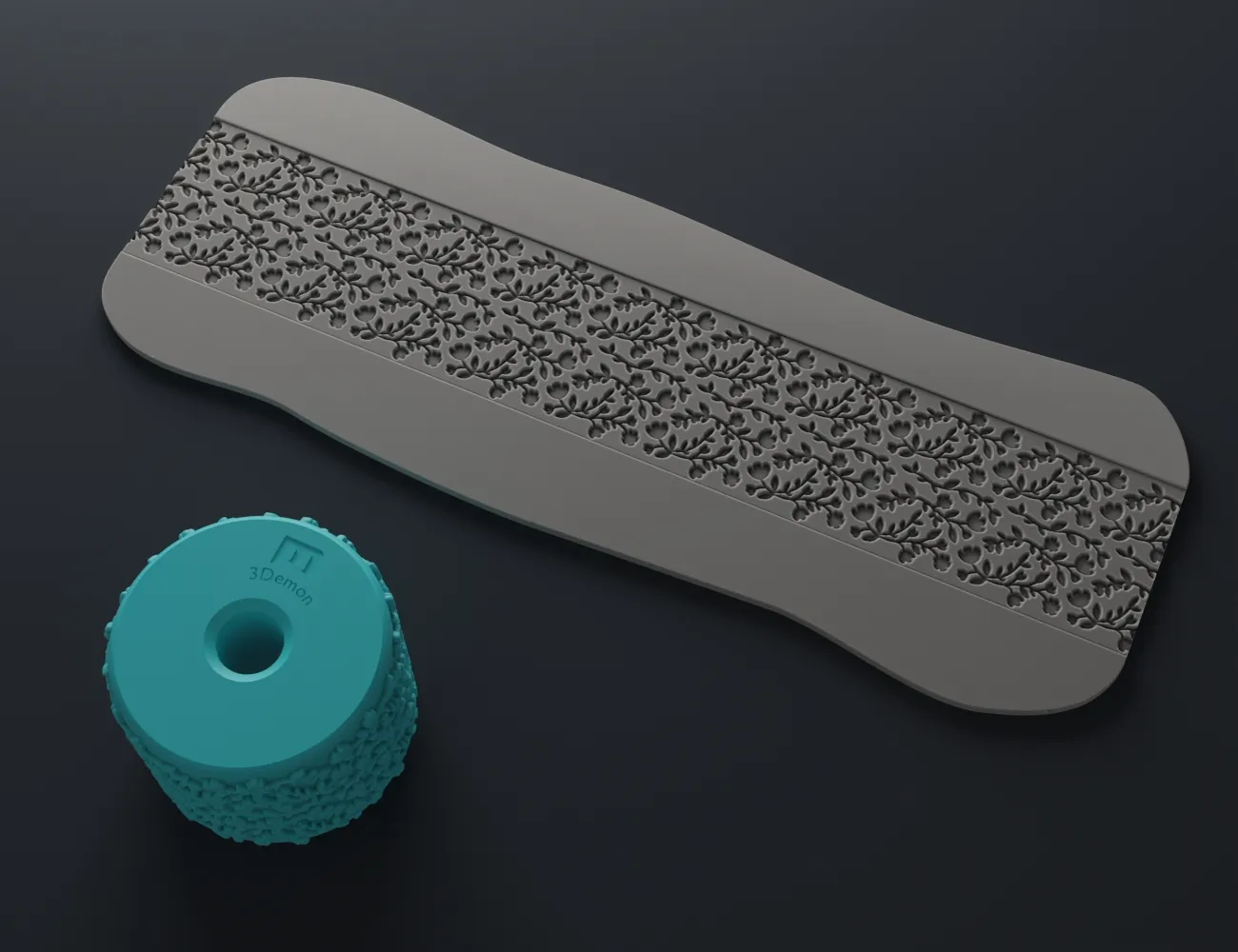 Tiêu đề Con lăn kết cấu hoa giữa 17 Tóm tắt Mô hình 3D kỹ