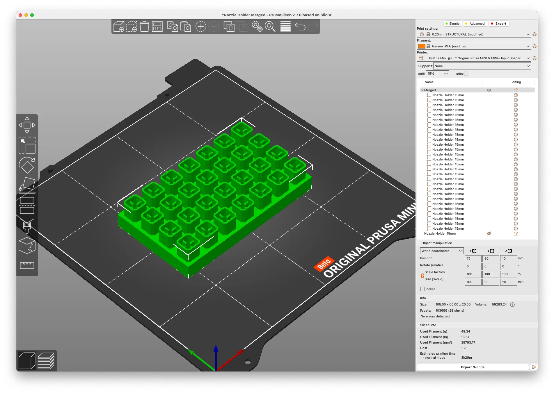 Kệ Giữ Đầu Phun Nextruder Cho Prusa XL và MK4