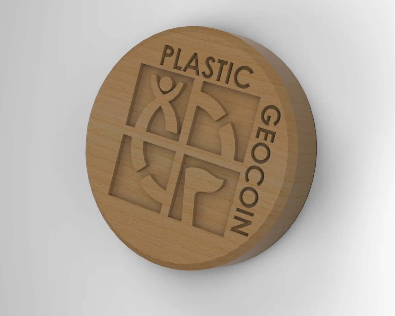 Tiêu đề Geocoin Blank Woodie Tóm tắt Một Geocoin trống Thườn