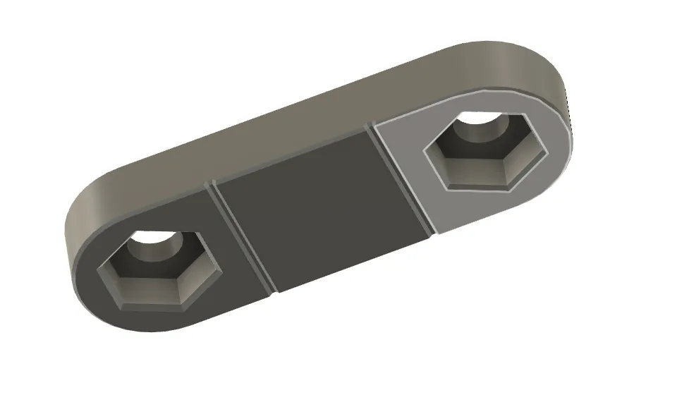 Hexnut holder for MK52 heated bed frame.