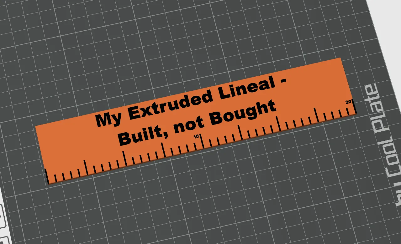 Lineal (20 Zentimeter/Centimeter) - My extruded lineal - built, not bought