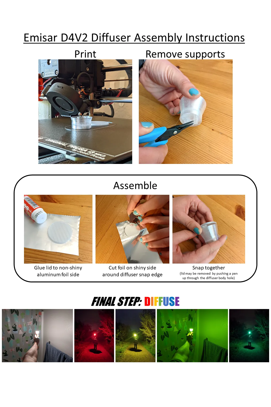 Tiêu đề Máy khuếch tán đèn pin Skilhunt MiX-7 Tóm tắt Biến MiX