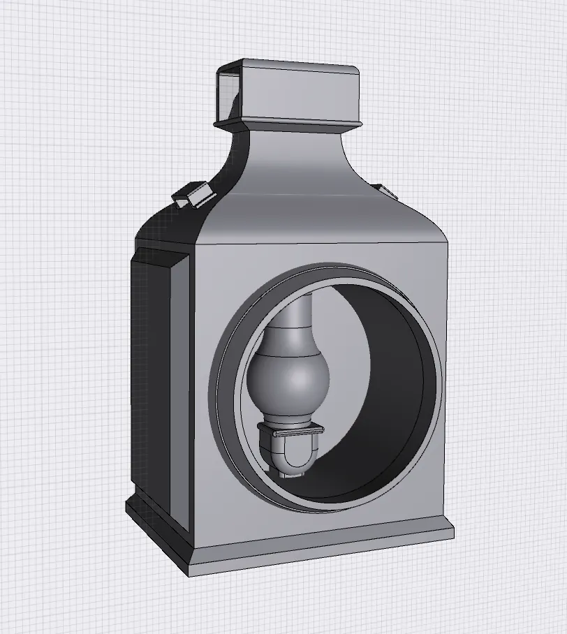 Scale steam locomotive headlight