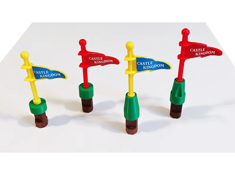 Lincoln Logs Flag Bases