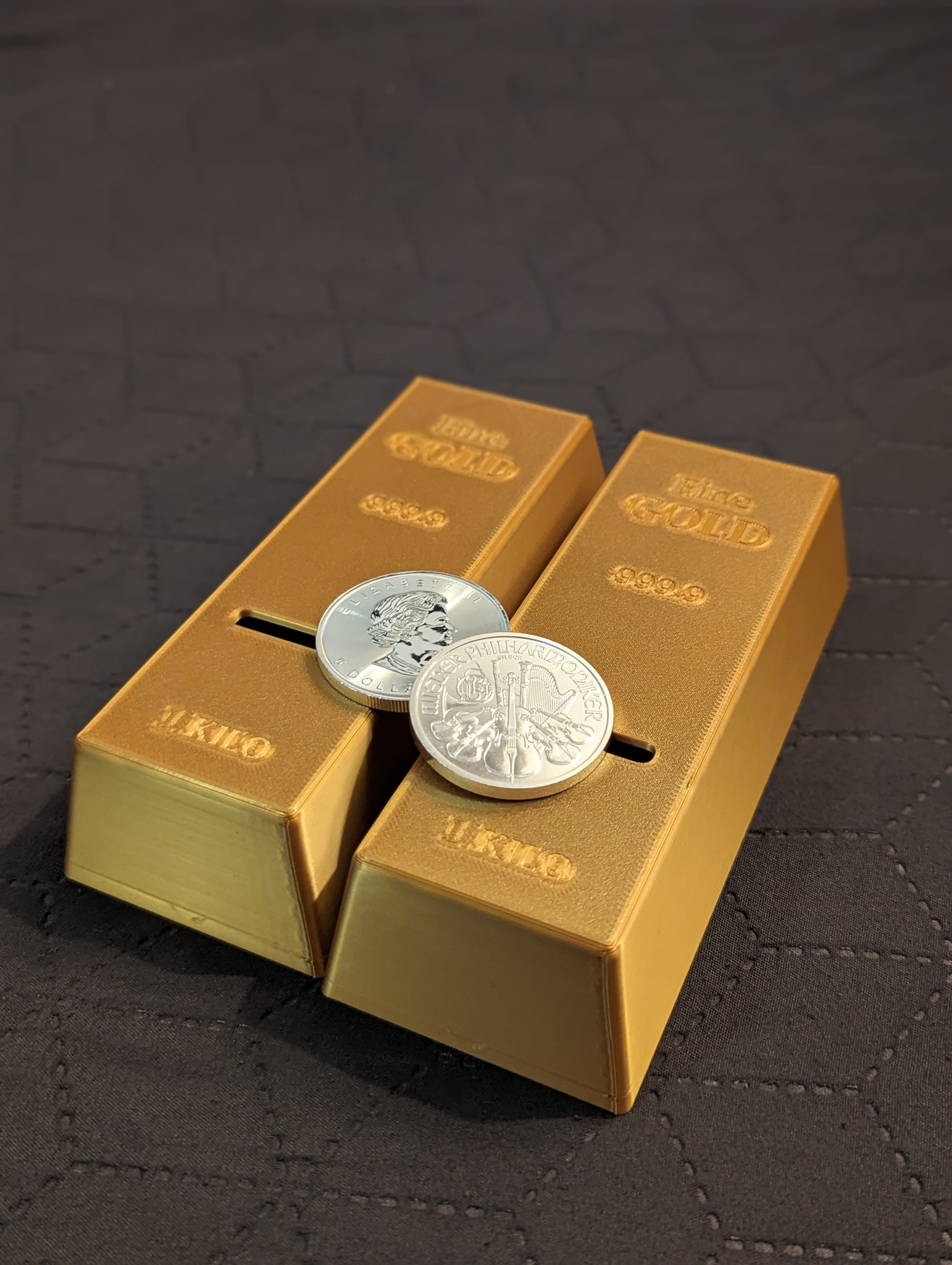 Gold Bar Piggy Bank - Supportless