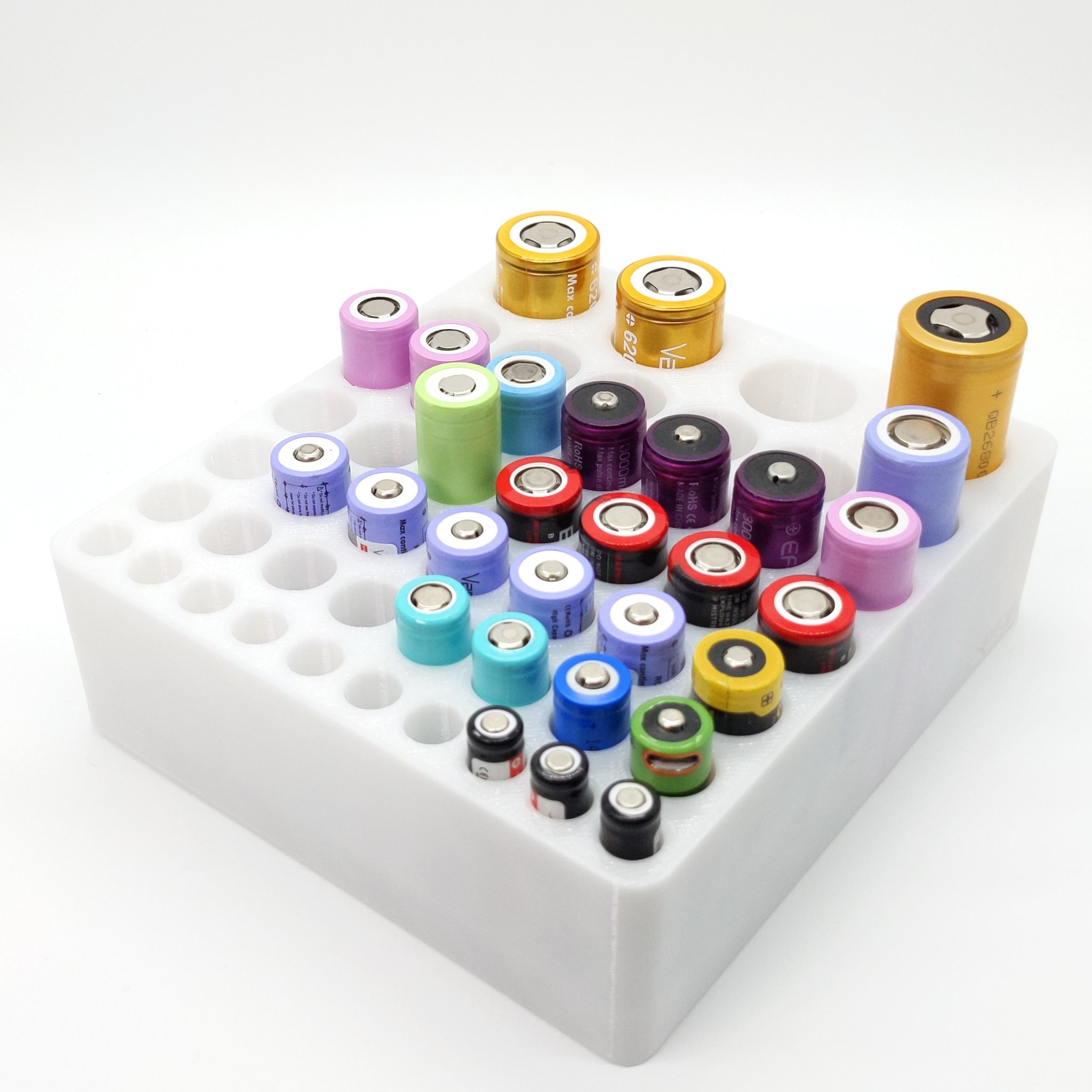 Tiêu đề Hộp đựng nhiều pin AAA AA CR123a 18350 18650 21700 266