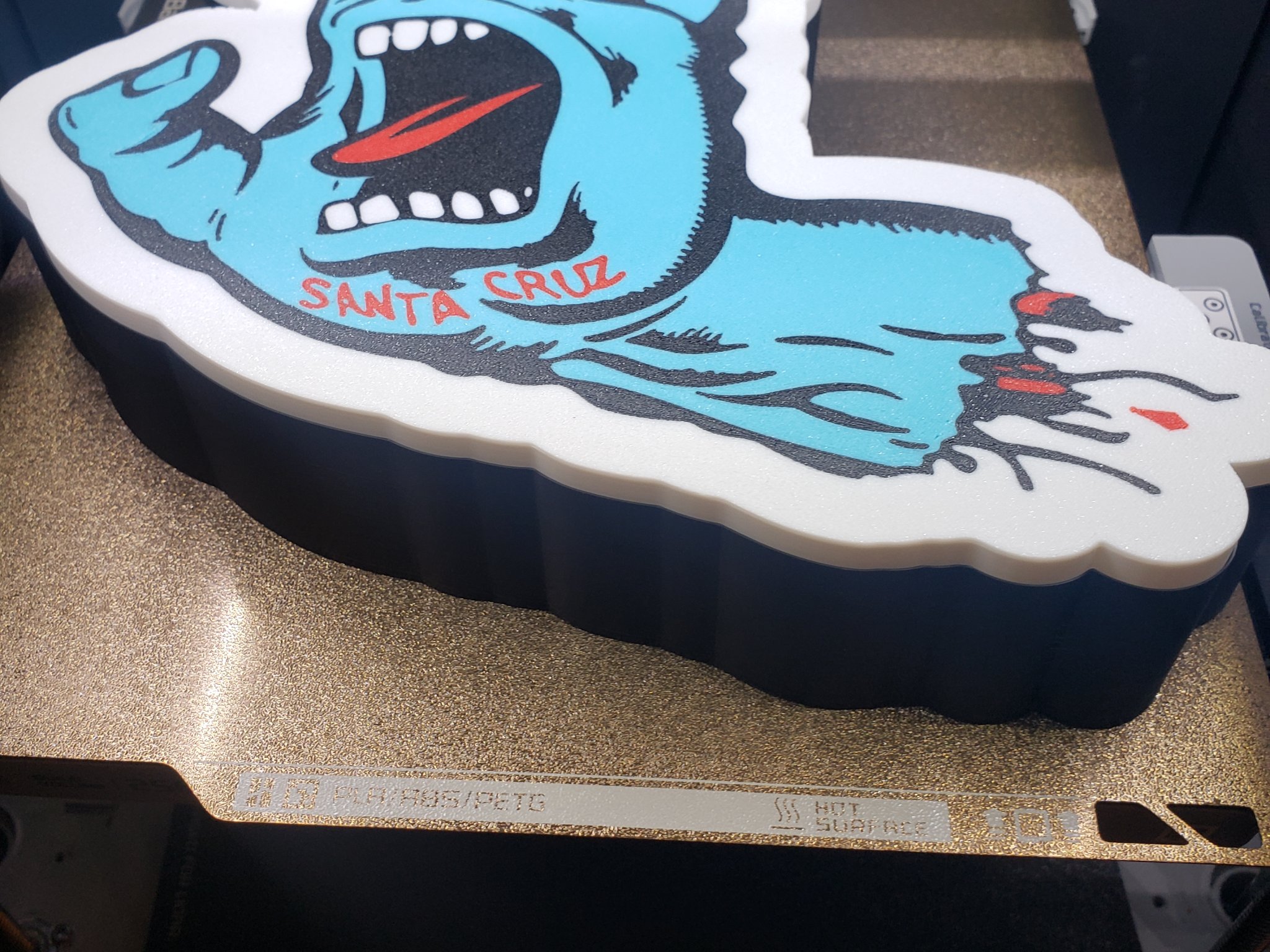 1970's & 1980's Vintage Santa Cruz Skateboard Screaming Hand Logo Lightbox