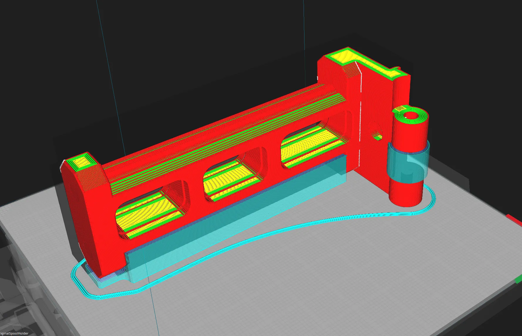 Hinged Filament Spool Holder - Original V0 Remix
