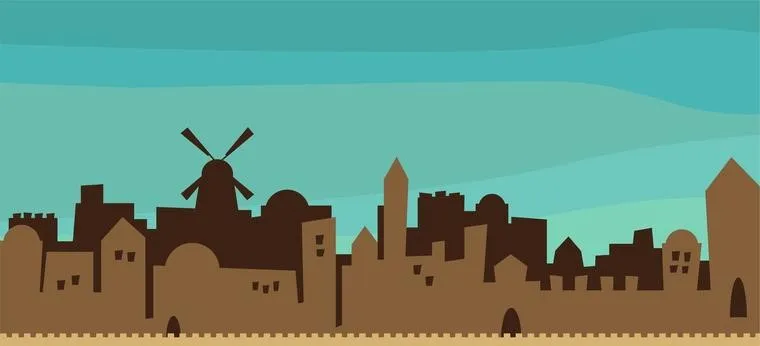 Jerusalem panorama decoration/עיטור פנורמה ירושלמית