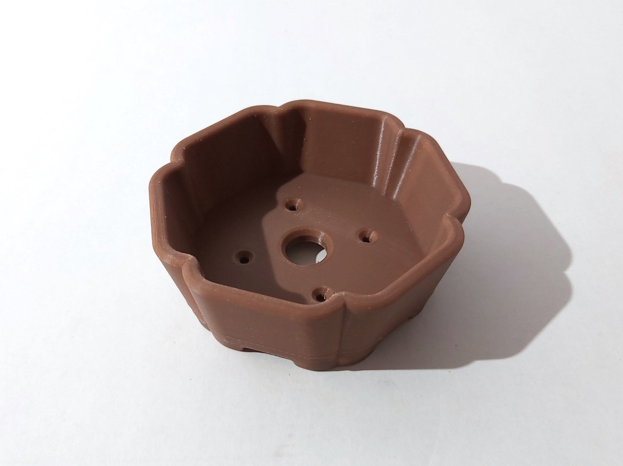 Chậu Bonsai 10 hình lục giác bo tròn (mame)_120x120x46mm