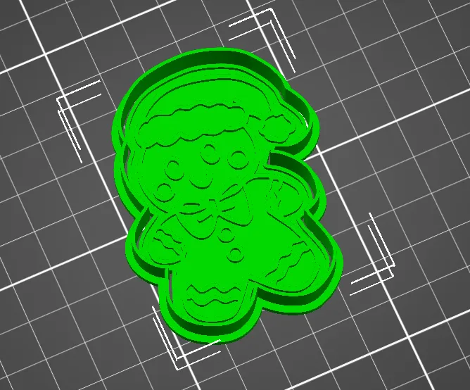 Khuôn Cắt & Đóng Dấu Bánh Gừng Giáng Sinh Hình Người Có Mũ Ông Già Noel