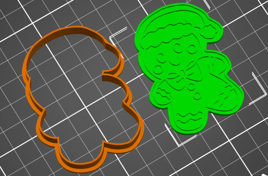 Khuôn Cắt & Đóng Dấu Bánh Gừng Giáng Sinh Hình Người Có Mũ Ông Già Noel