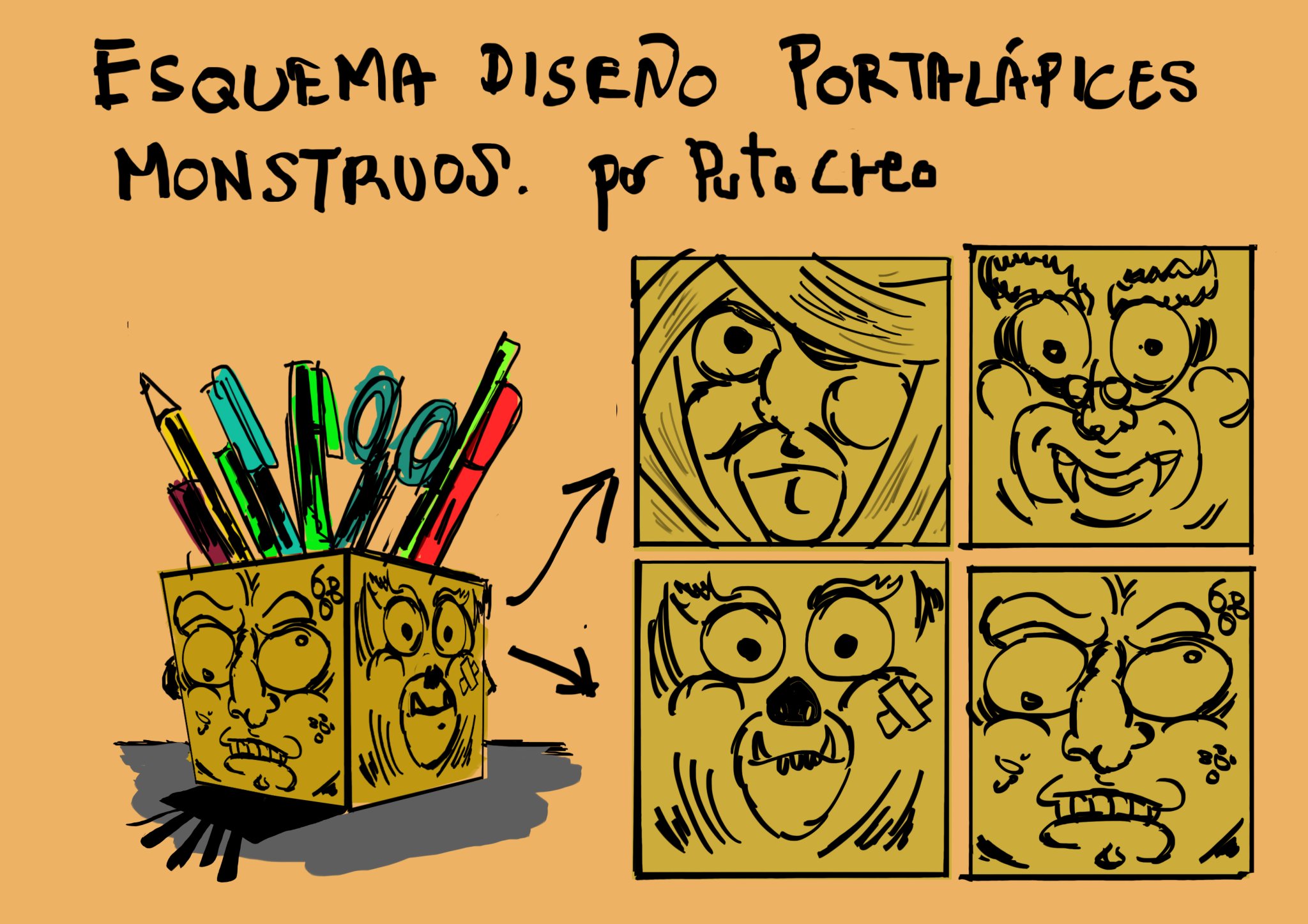 Tiêu đề MONSTER PEN HOLDER VÀ PLANT-POT Tổng hợp Hộp đựng bú