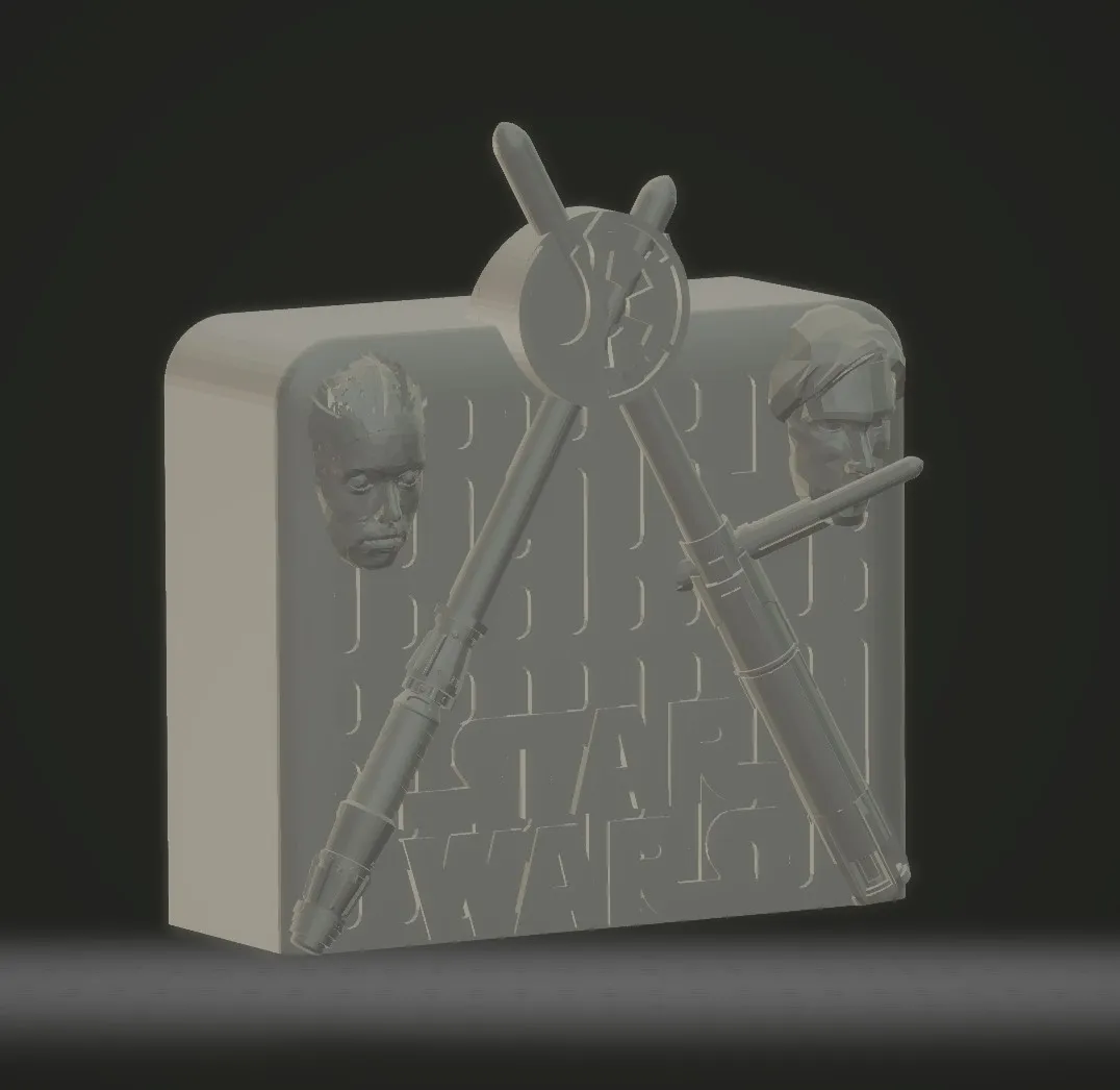 Tiêu đề Hộp đựng tiền theo chủ đề Rey và Kylo hoặc heo đấ