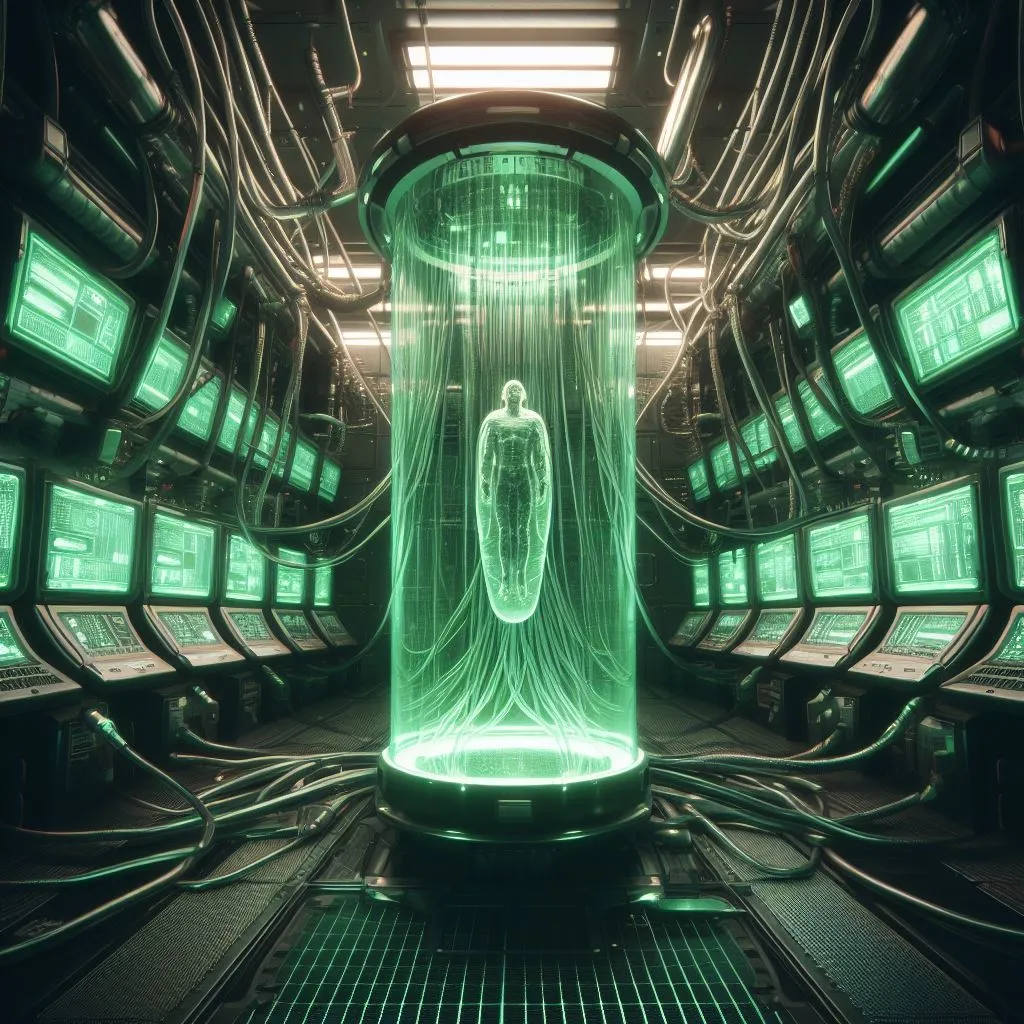 Tiêu đề Ai Birth Luminous - Hueforge Tóm tắt Bức tranh sợi dây