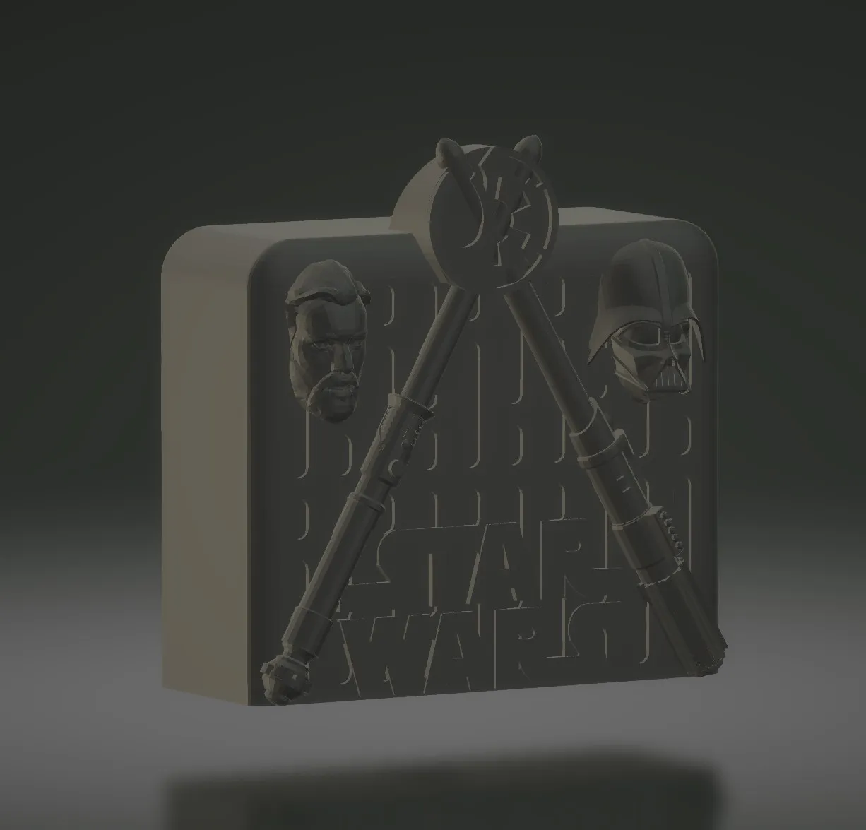 Tiêu đề Hộp tiền hoặc heo đất theo chủ đề Obi-wan và Darth V