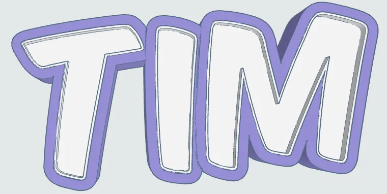 Tiêu đề TIM LED- Namenslampe Đèn tên Tóm tắt TIM als druckbare LE