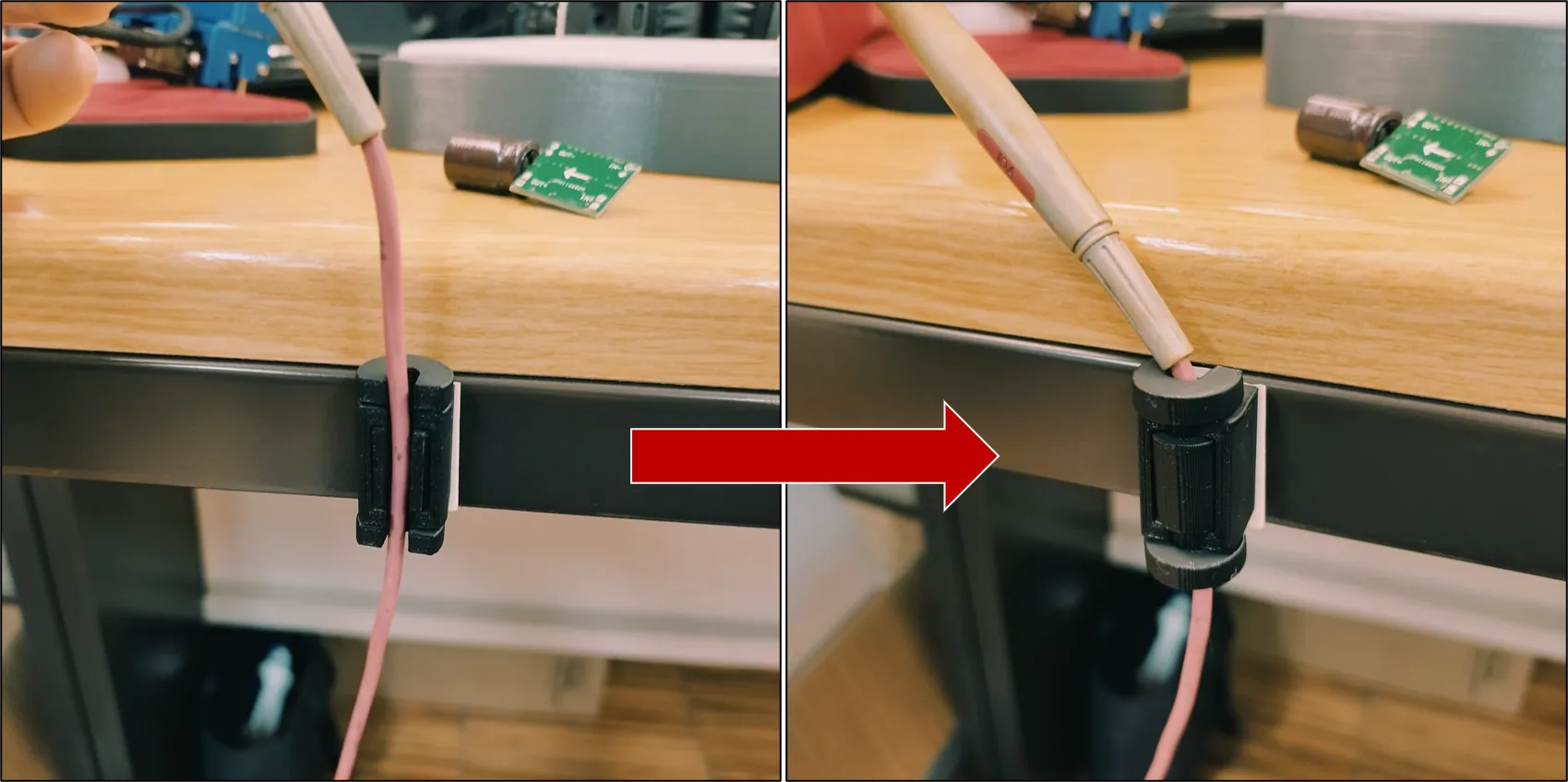 Giá đỡ dây cáp có cơ chế tự khóa