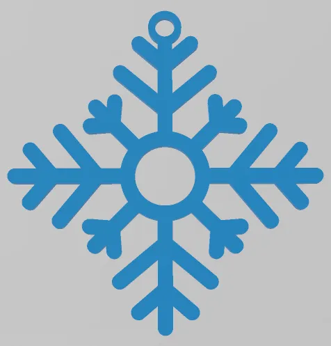 EASY TO PRINT, SNOWFLAKE, CHRISTMAS ORNAMENT 6, ORNAMENTS