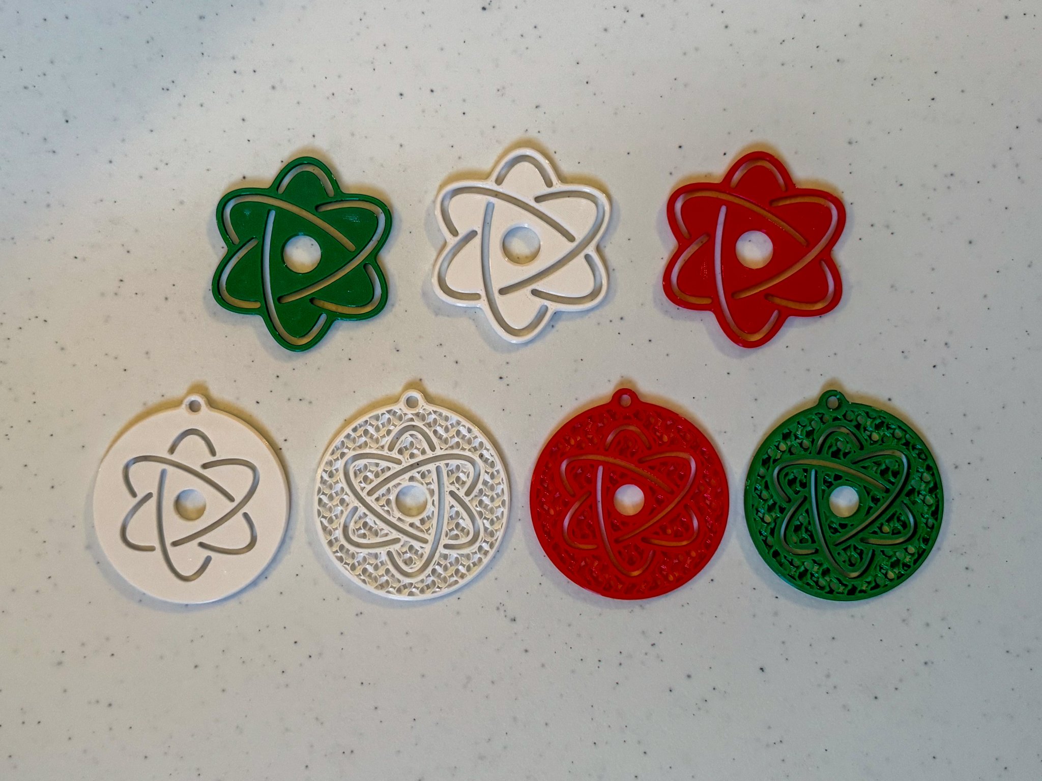 Atomic "Snowflake" Ornaments