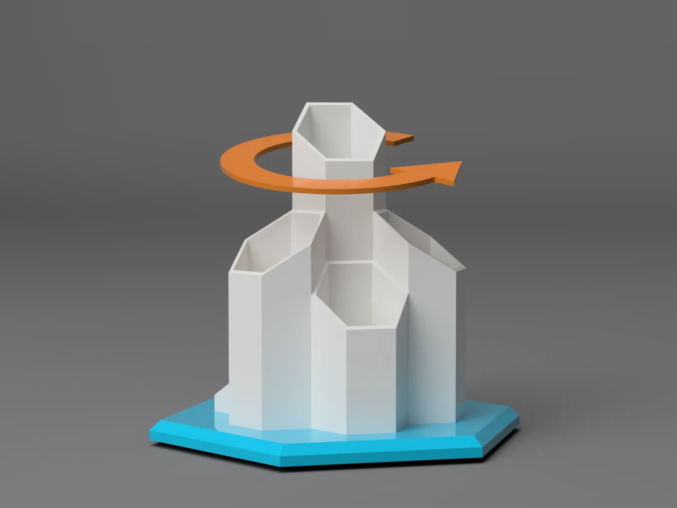 Tiêu đề Bộ sắp xếp bàn lục giác xoay 360 kèm hộp đựng bă