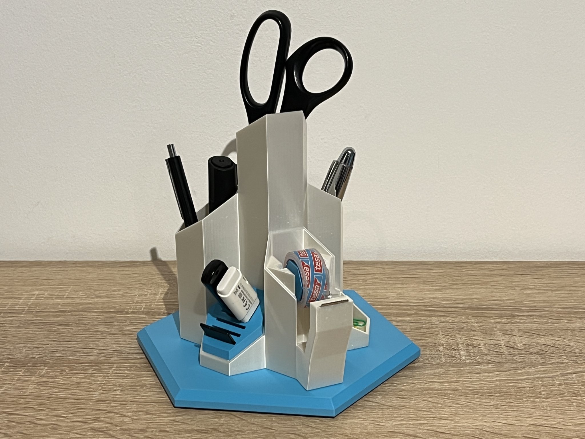 Tiêu đề Bộ sắp xếp bàn lục giác xoay 360 kèm hộp đựng bă