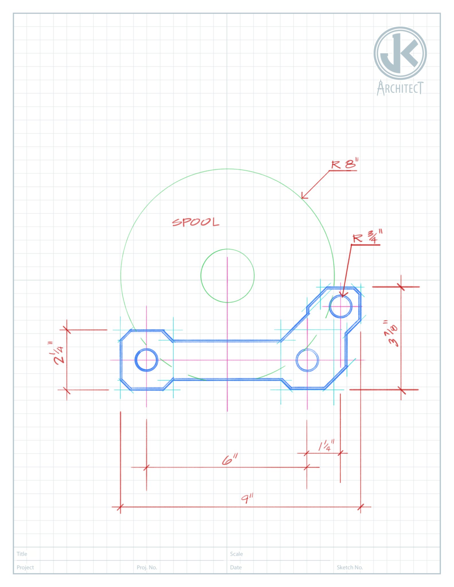 Filament Spool Storage Bracket for Shelving