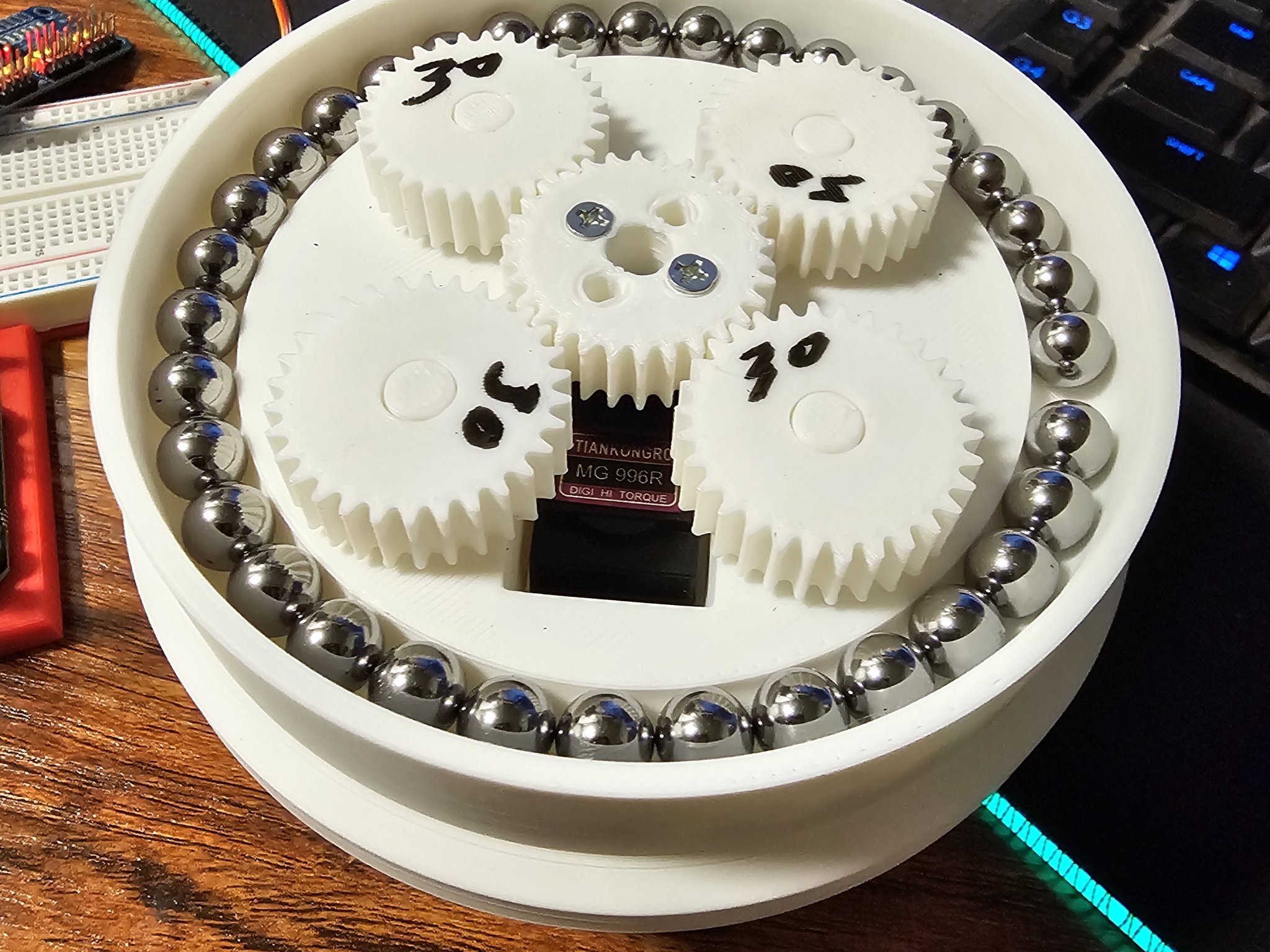 Ribit Arm Base - Đế Robot Xoay Tròn Liên Tục 360 Độ