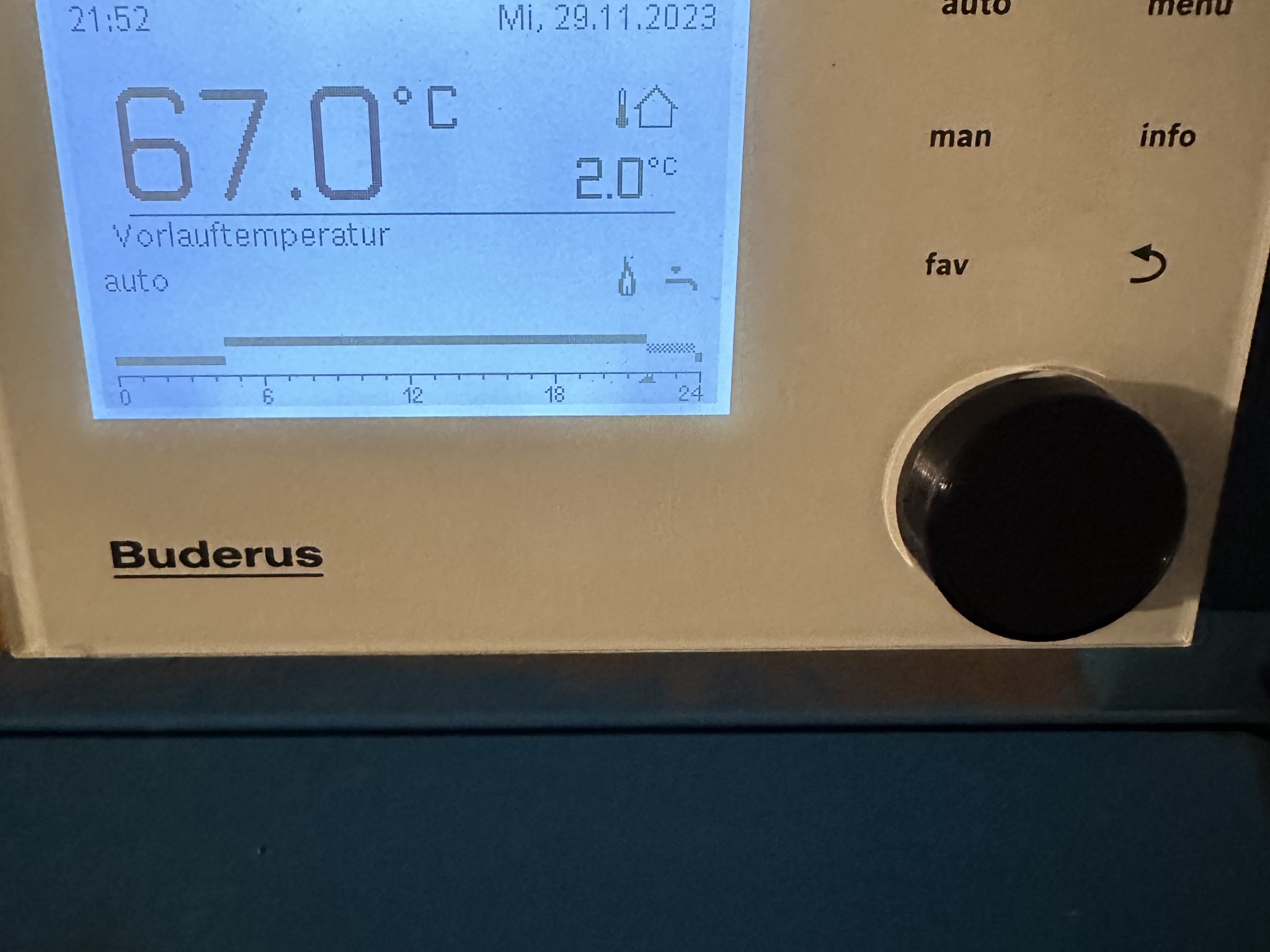 Drehknopf für Buderus Heizungssteuerungen (Rotary knob for Buderus heating controls)