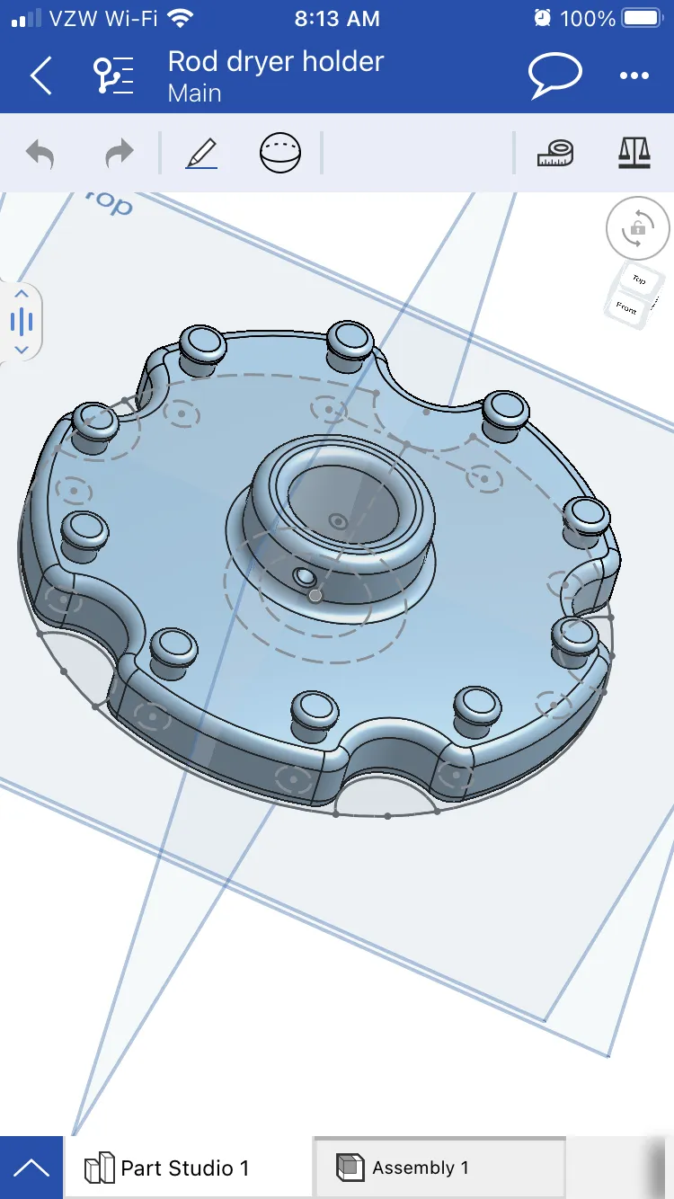 Rod building drum dryer hub