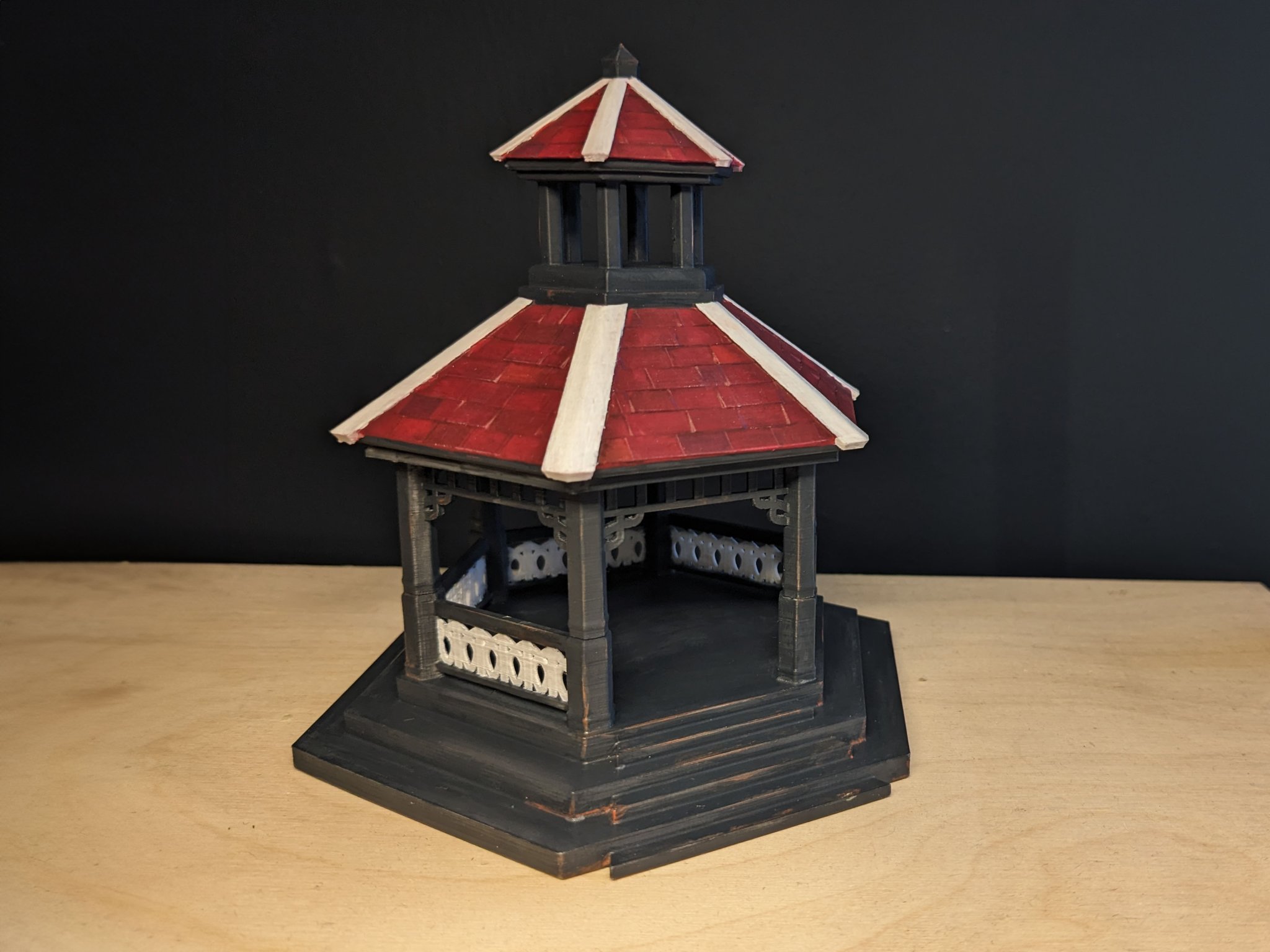 Tiêu đề Bandstand Kiosk âm nhạc - không hỗ trợ Dành cho dioram