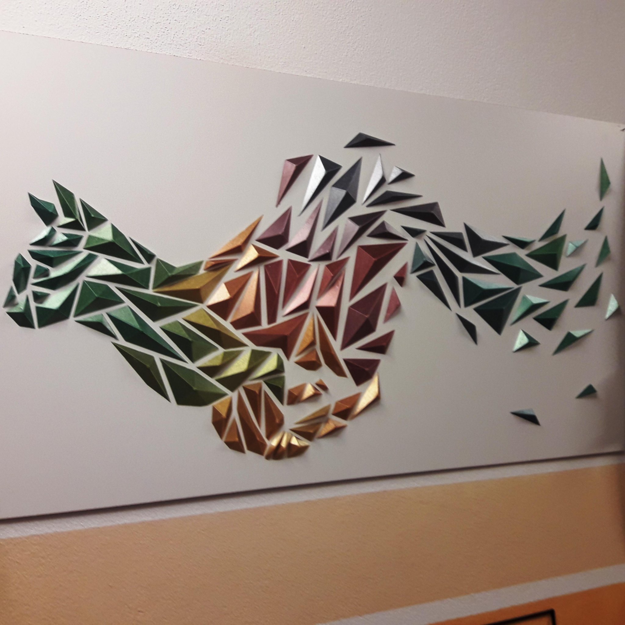 Tiêu đề con mèo - Tranh treo tường hình học Tóm tắt Được t