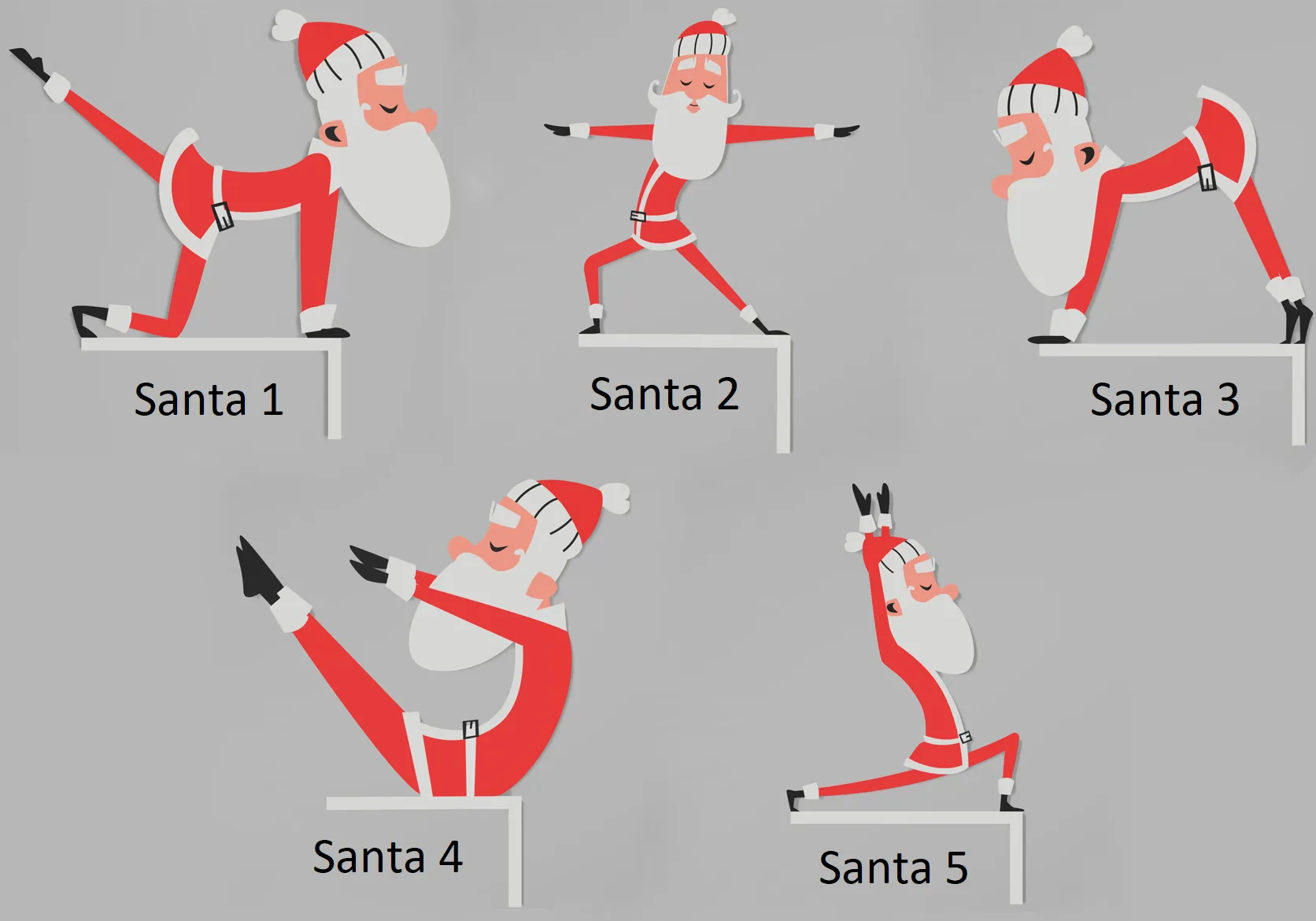 Doorframe - Santa doing yoga - Collection