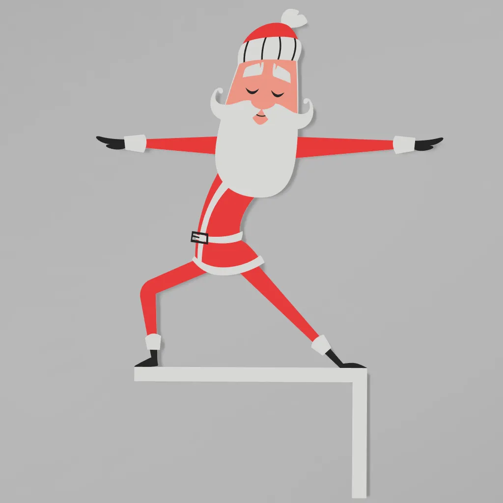 Doorframe - Santa doing yoga - Collection