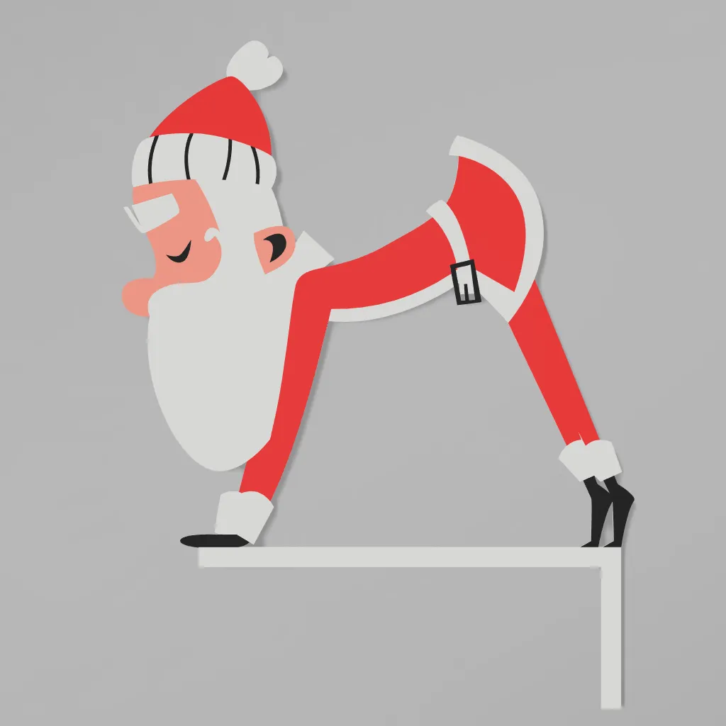 Doorframe - Santa doing yoga - Collection
