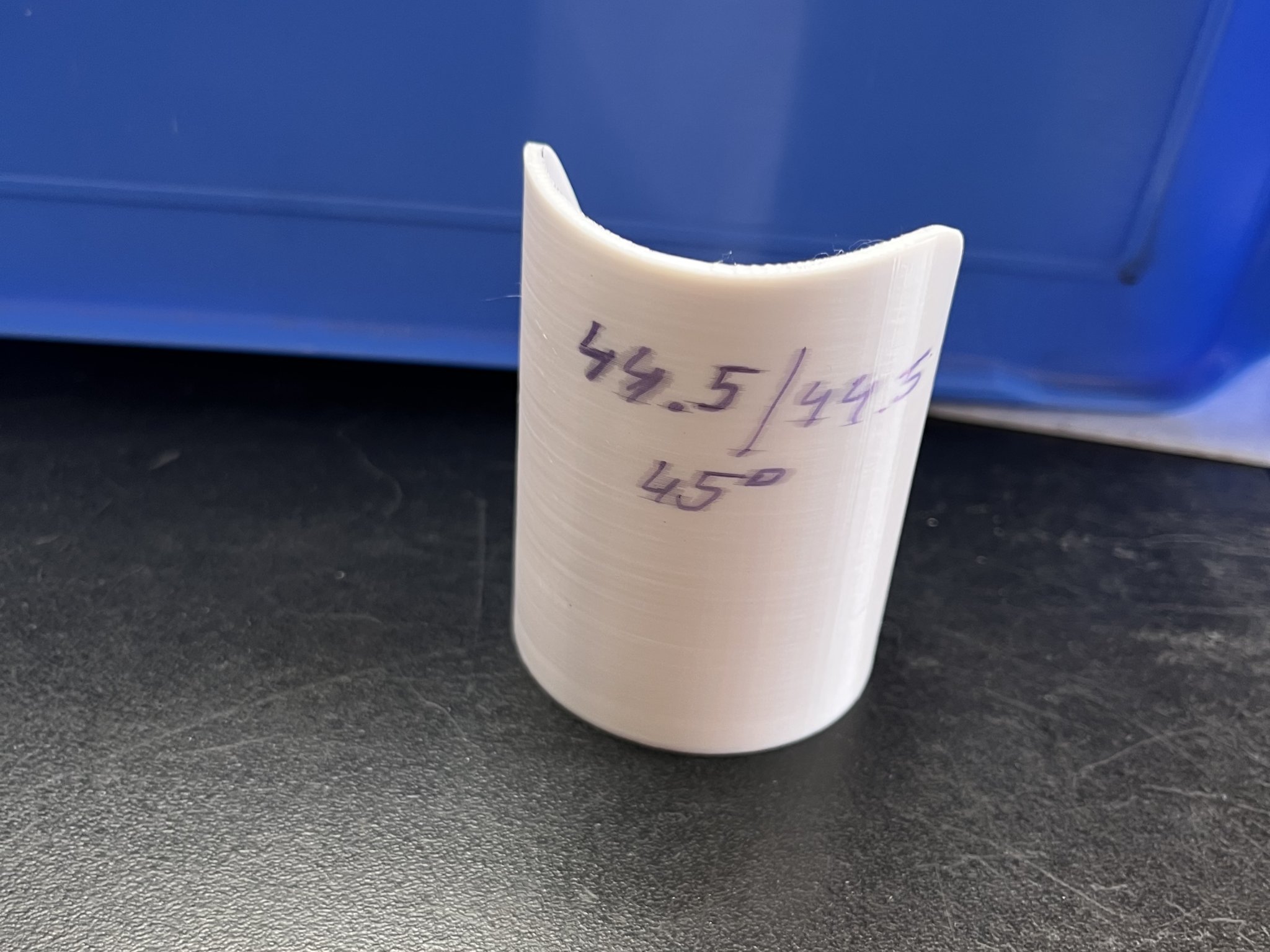 pipe cutting template 44,5/44,5 45° (šablona na řez trubky)