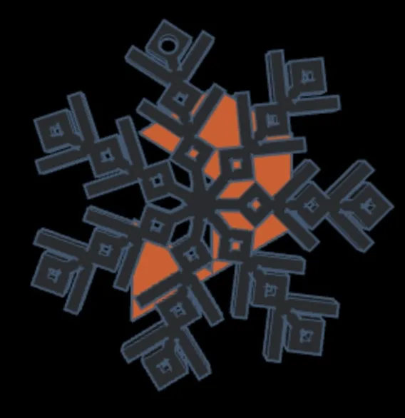 Snowflake Ornament with Printables Logo