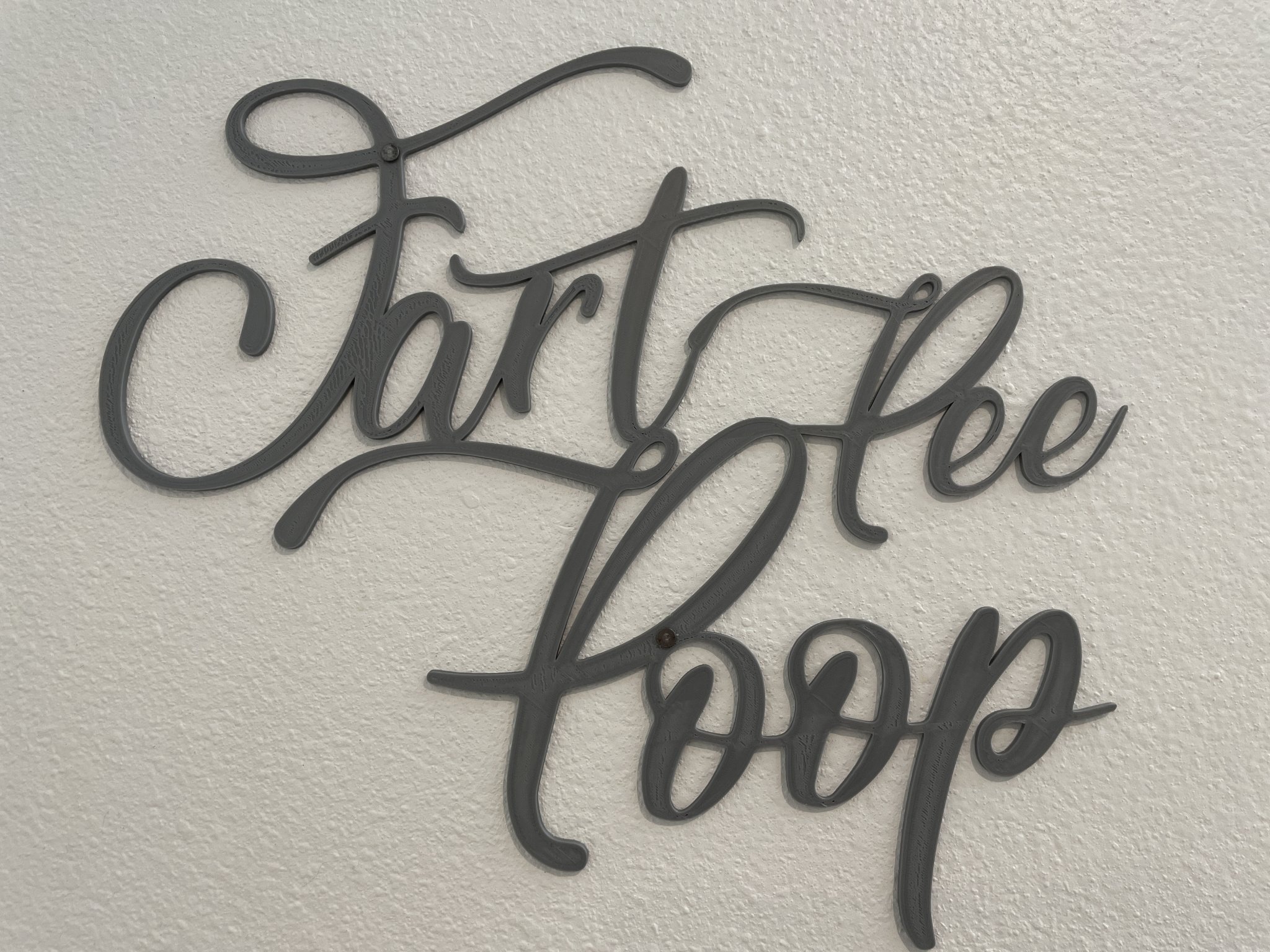 Tiêu đề Biển hiệu trang trí phòng tắm chữ thảo trang trí Fart