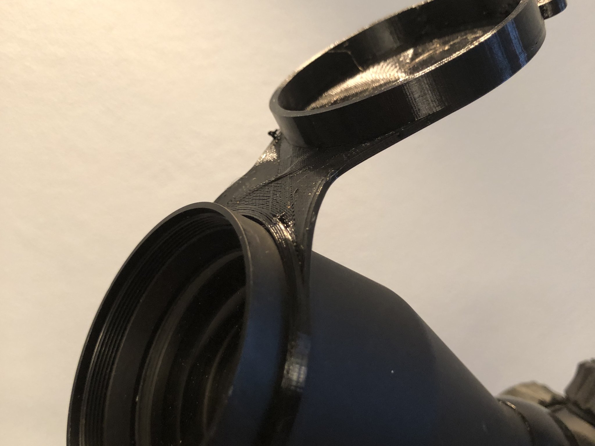 Print in place flip up optics Cover